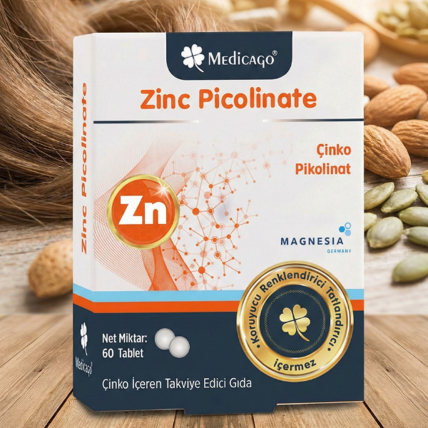 Dökülen Saçlar ve Kırılan Tırnaklar İçin Çinko Desteği: Medicago Zinc Picolinate